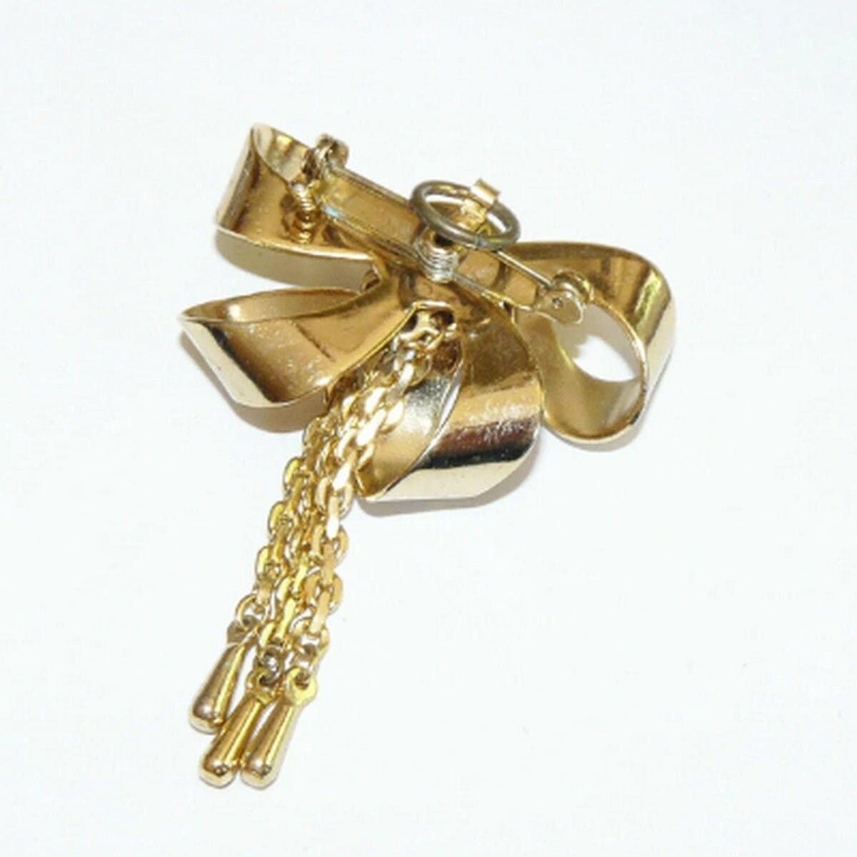 Bow Rhinestone Brooch