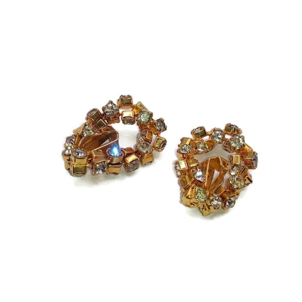 Unique Two Sided Rhinestone Earrings