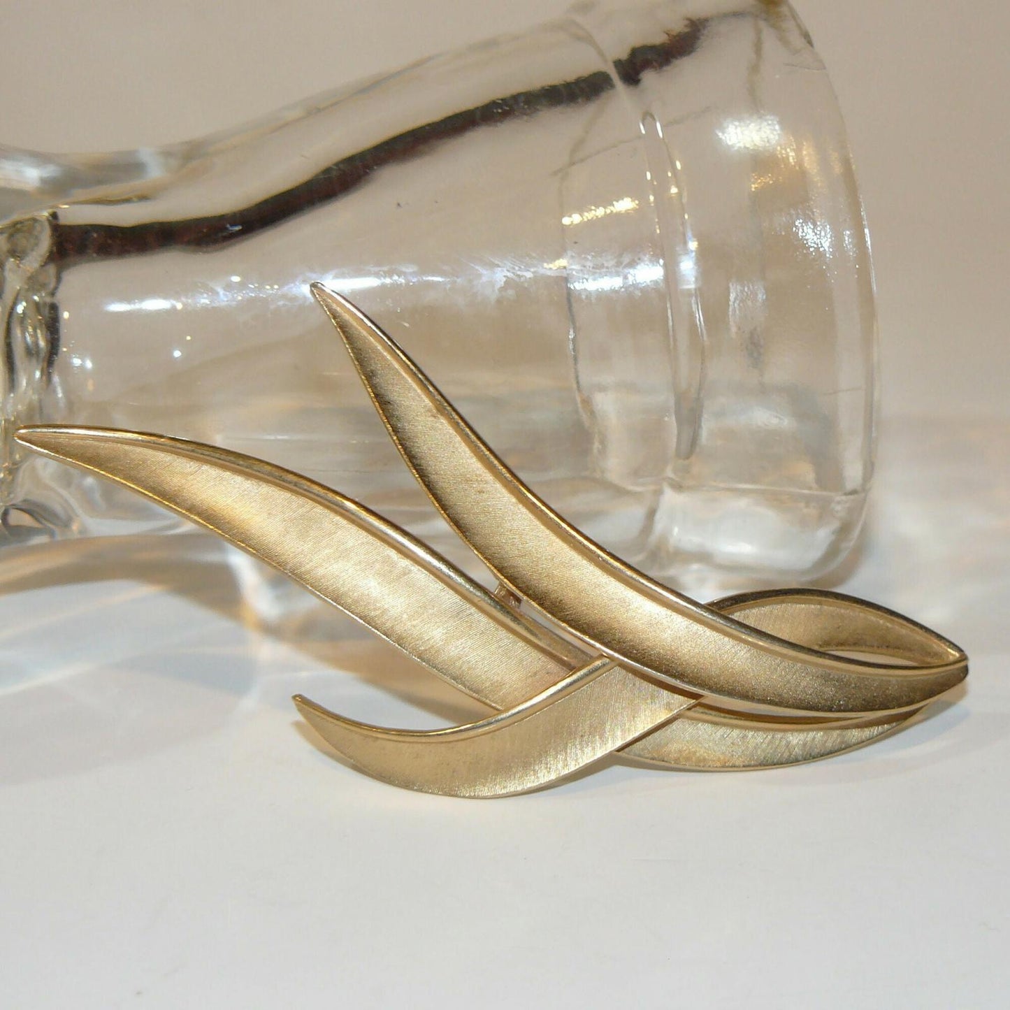 Crown Trifari Leaf Brooch