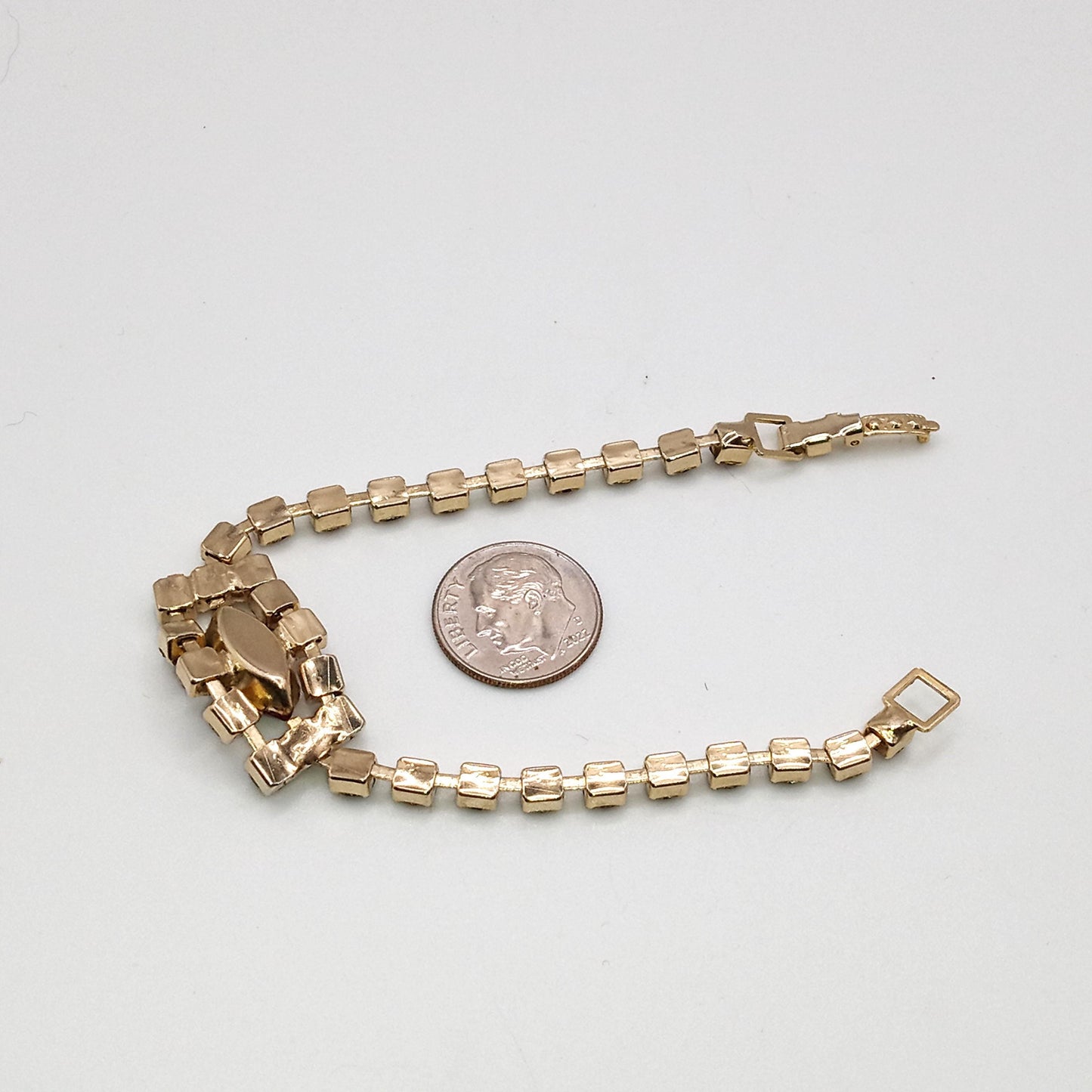 Vintage Prong Set Vintage Red Rhinestone Bracelet