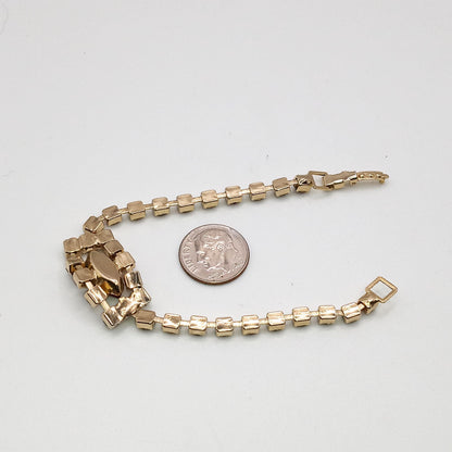 Vintage Prong Set Vintage Red Rhinestone Bracelet