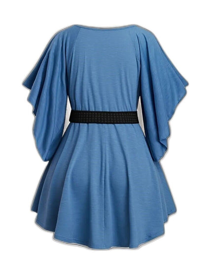 NEW- Keyhole Neck, Cinched Waist Blouse Size 4X -3 colors to choose from