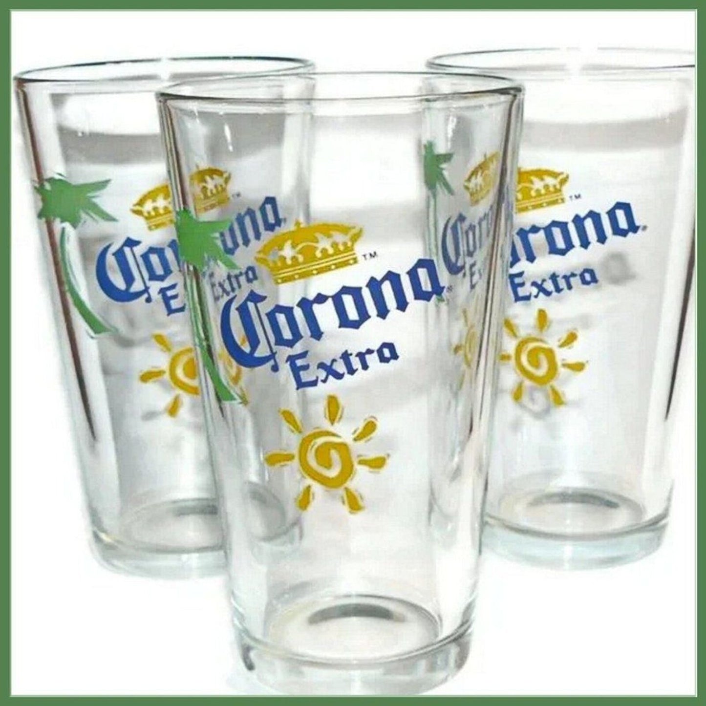 Corona Beach Beer Glasses Set of Three