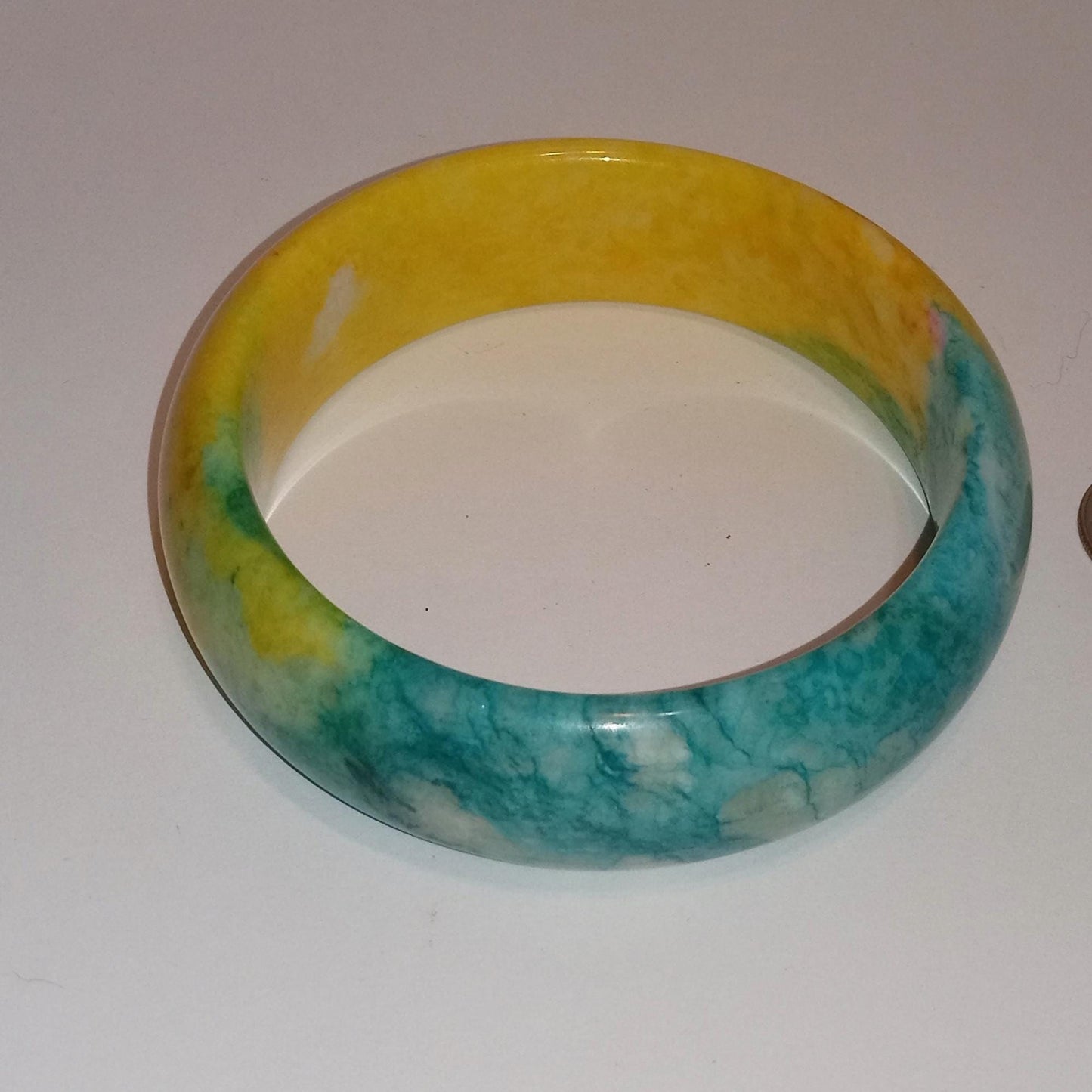 Colorful Genuine Jade Bangle Bracelet