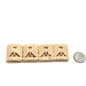 Vintage Carved Bone Butterfly Panel Stretch Bracelet