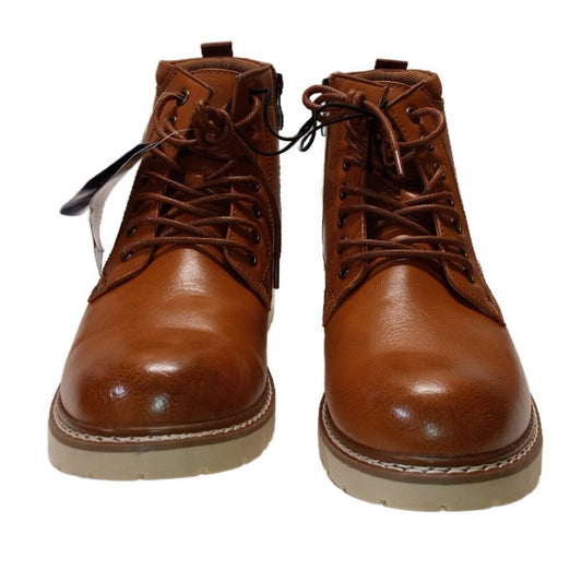 NWT-Steve Madden Mens Cognac Leather Chukka Boot Size 9