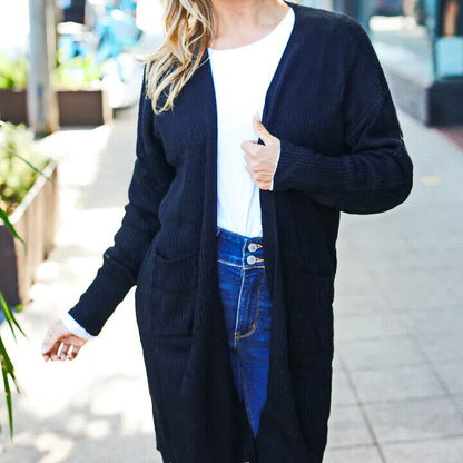 NWT Black Knit Open Cardigan Sizes 1x, 2x, & 3x -These are So Comfortable!