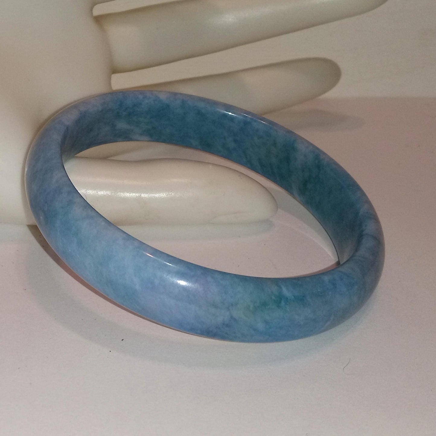 Genuine Blue Jade Bangle Bracelet