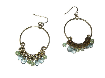 Vintage Hoop Beaded Earrings