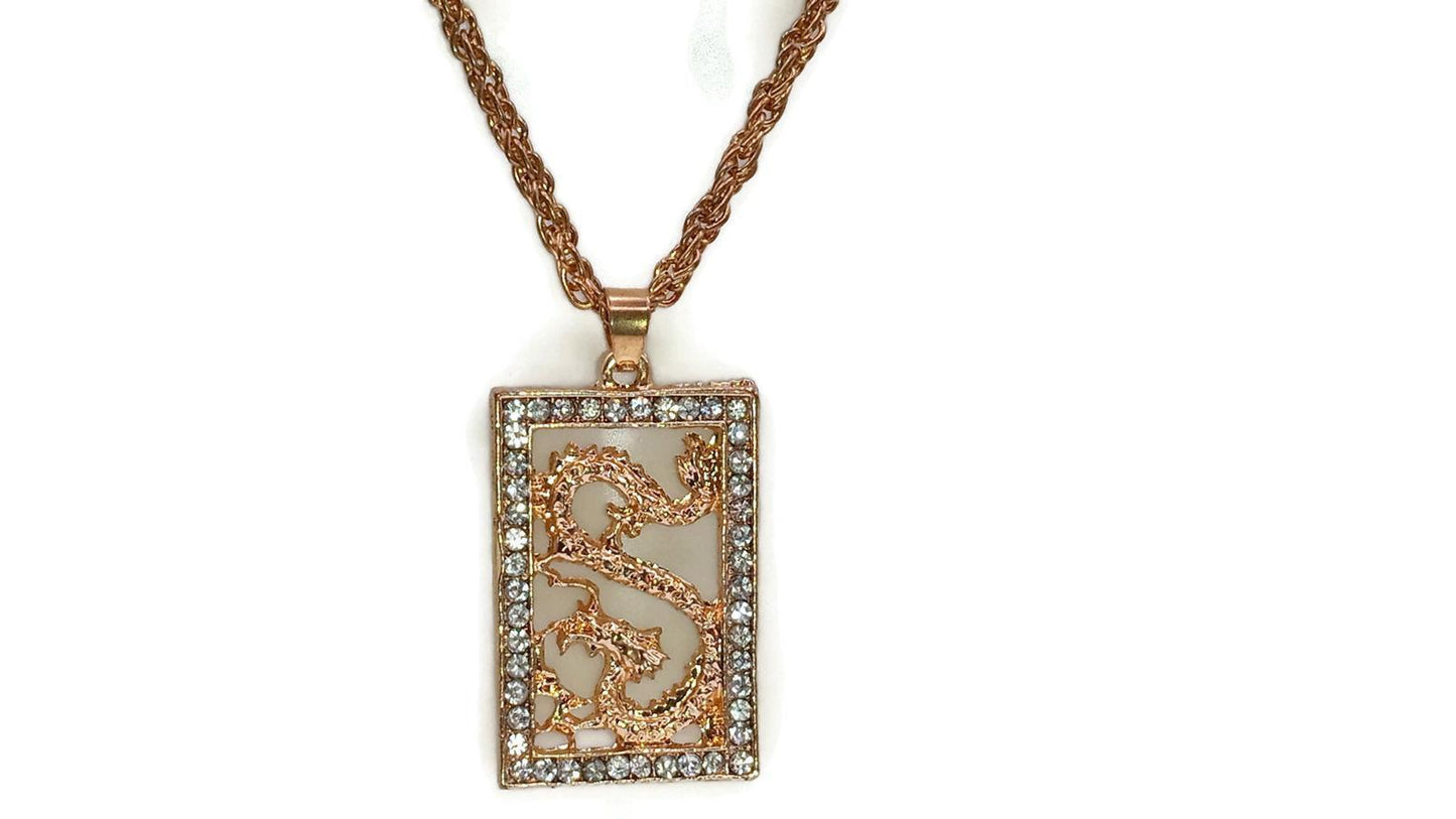 Dragon Rhinestones Pendant Necklace