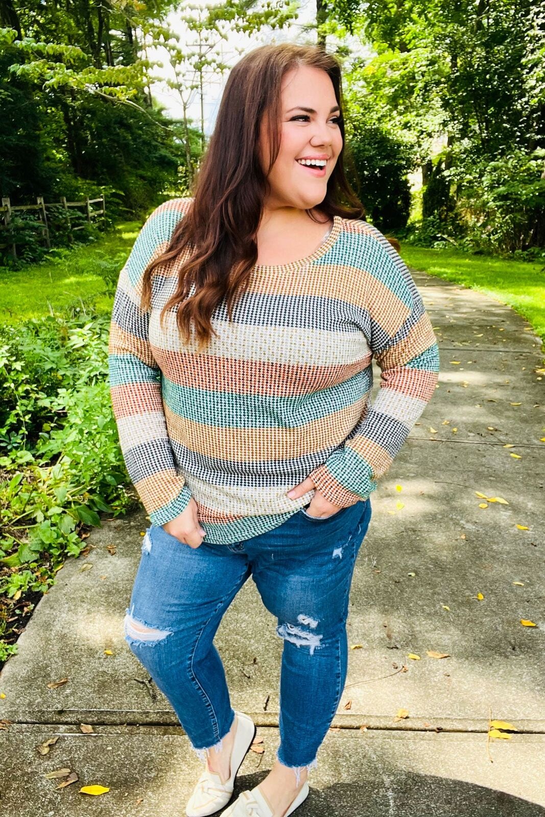 New in Original Package -Soft Stretchy Round Neck Knit Top sizes 2x and 3x