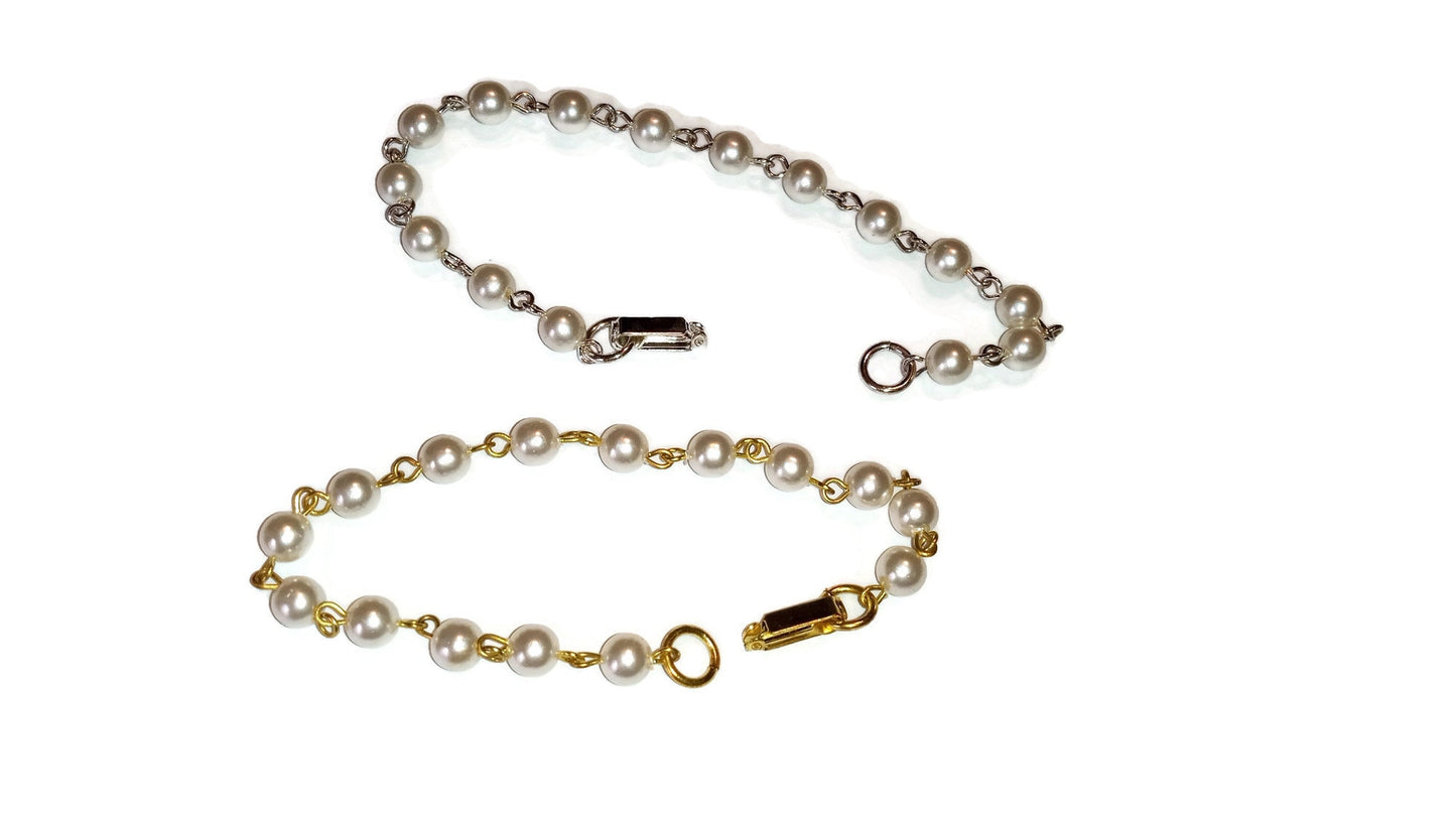 Two (2) Faux Pearl Vintage Bracelets