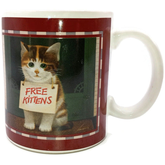 Vintage 1991 Vandor Herrero Free Kitten Coffee Mug