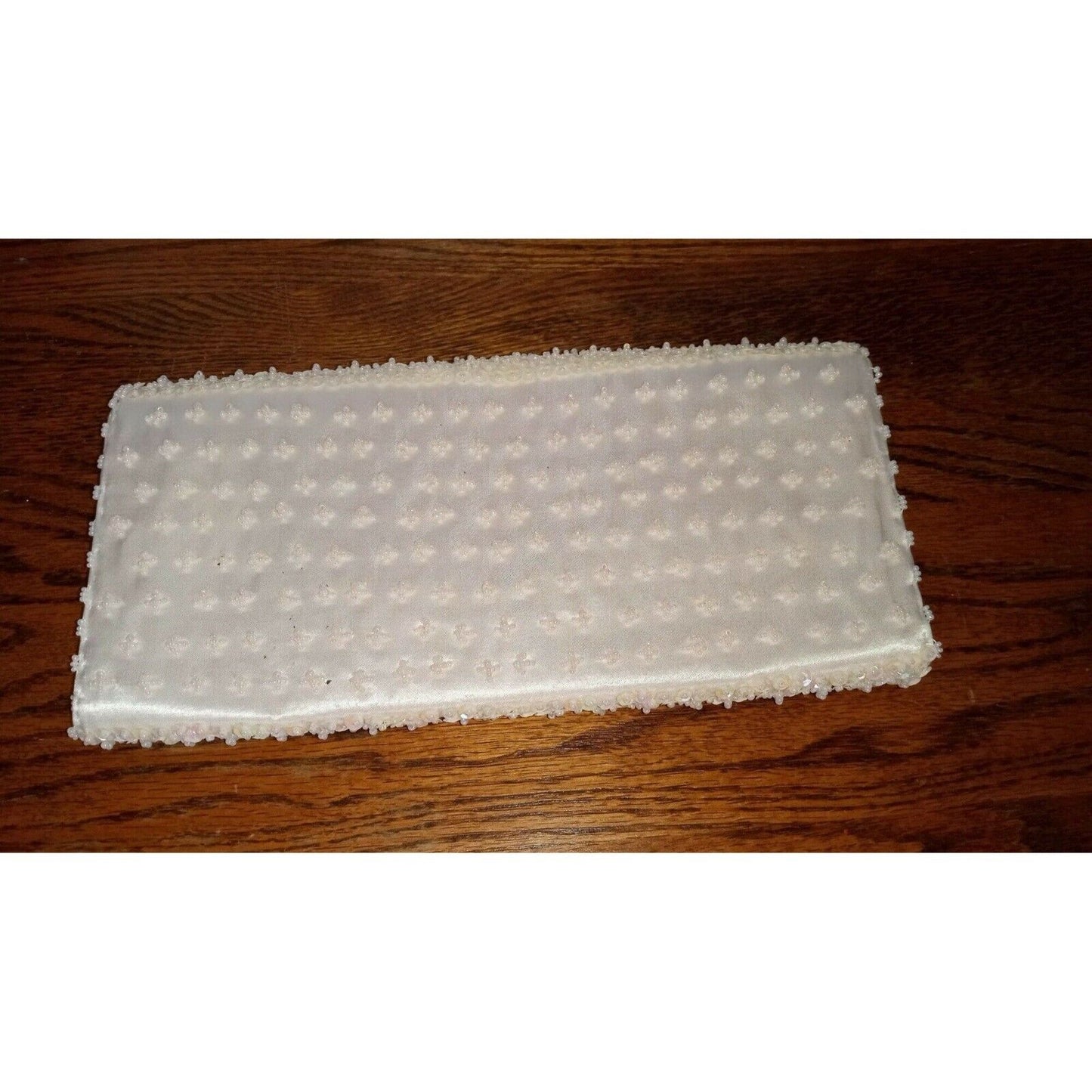 Vintage White Beaded Clutch-Hong Kong-