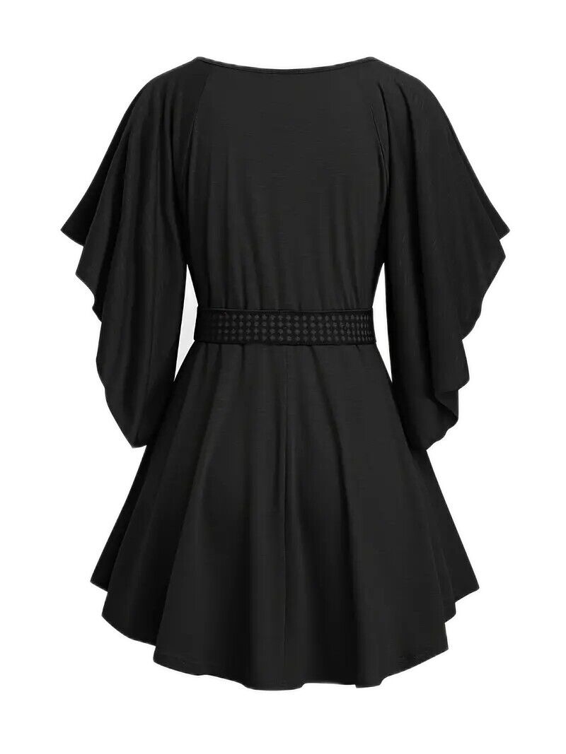 NEW- Keyhole Neck, Cinched Waist Blouse Size 4X -3 colors to choose from