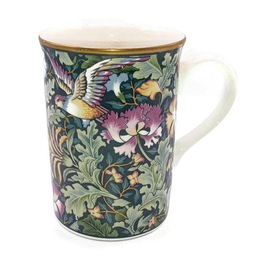 Beautiful Coffee Mug with Birds and Flowers