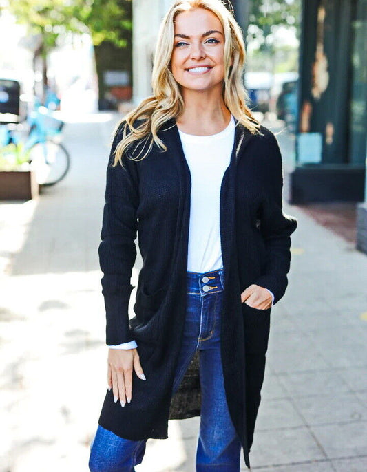 NWT Black Knit Open Cardigan Sizes 1x, 2x, & 3x -These are So Comfortable!