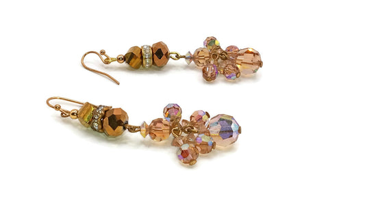Vintage Handcrafted Bronze Mirror Earrings