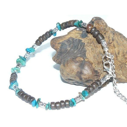 Boho Turquoise and Heishi Bead Bracelet