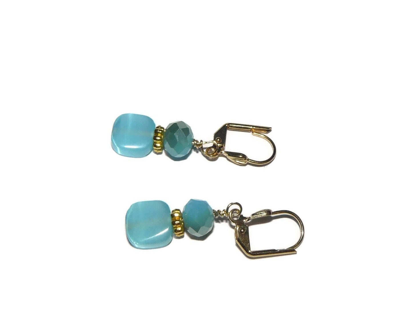 Blue Beaded Earrings