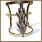 Bcbgmaxazria Couture Gold Plated Metal T-Bar Rhinestone Cuff Bracelet