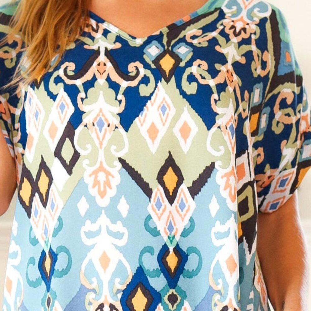 New Boho V Neck Dress by First Love Size 2x