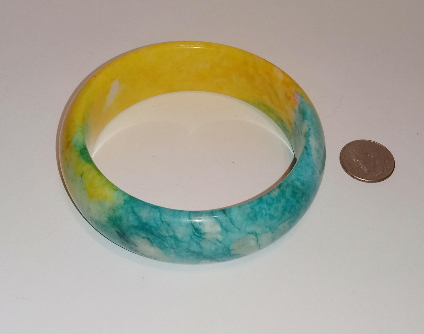 Colorful Genuine Jade Bangle Bracelet