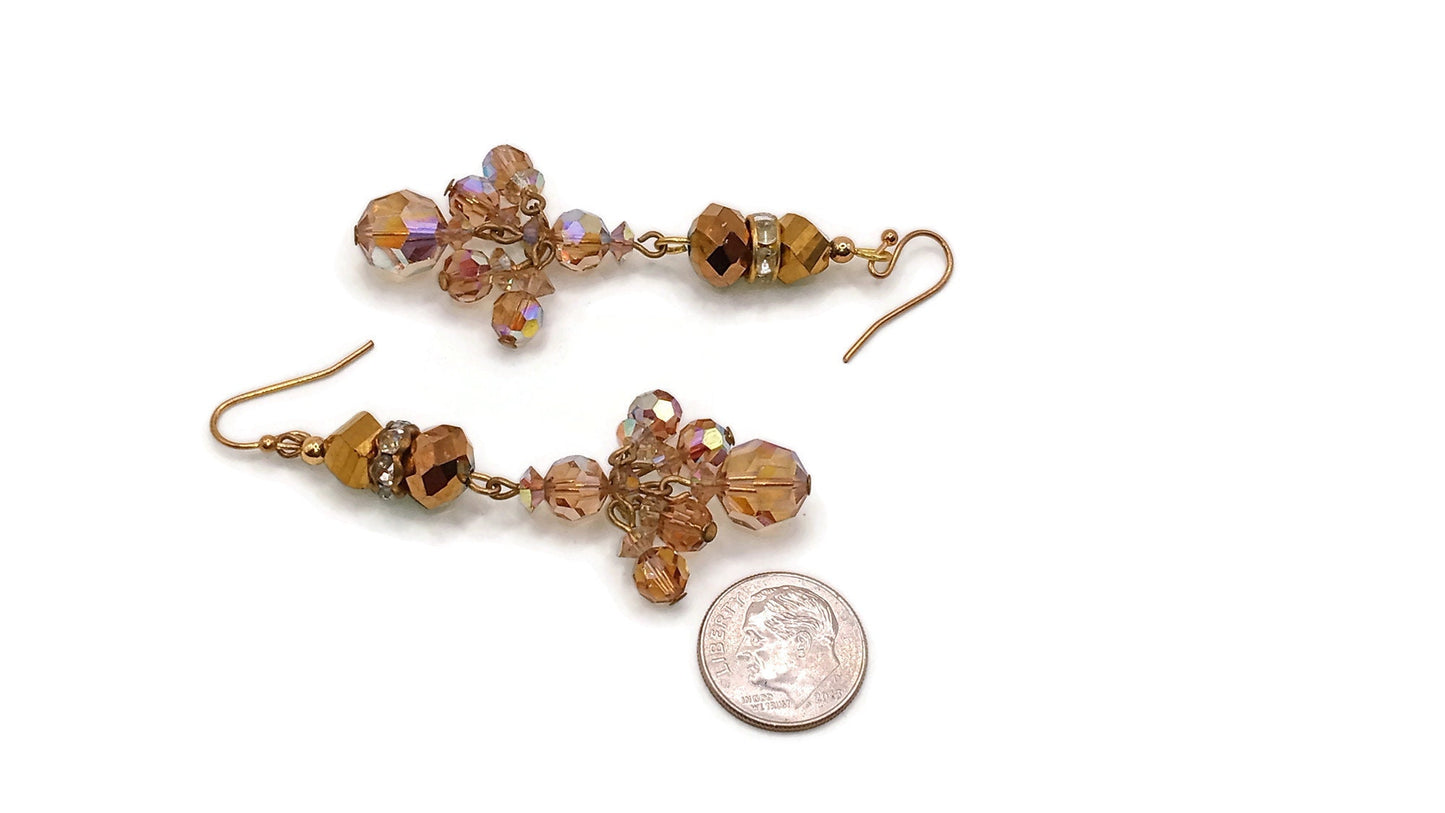 Vintage Handcrafted Bronze Mirror Earrings