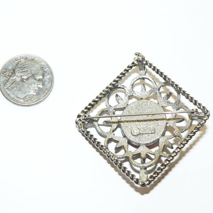Vintage Sarah Coventry Inca Fire Detachable Brooch Necklace