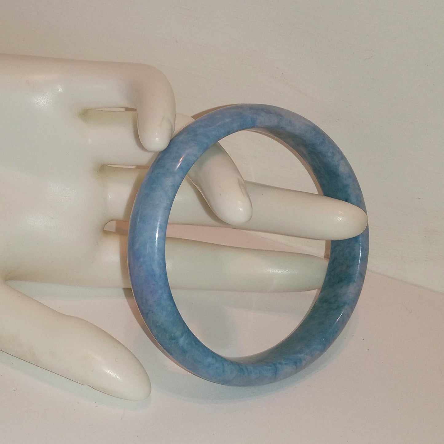 Genuine Blue Jade Bangle Bracelet