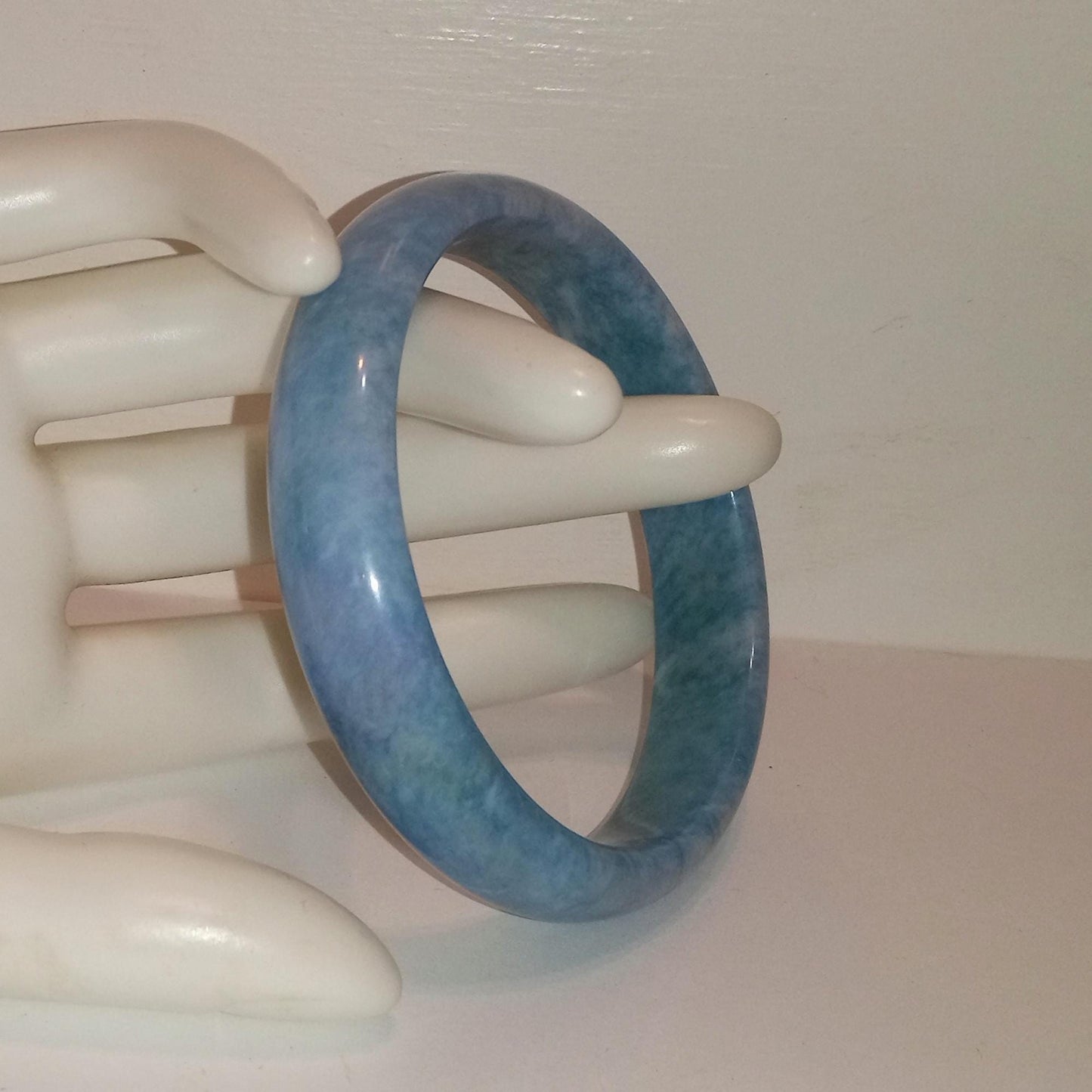 Genuine Blue Jade Bangle Bracelet