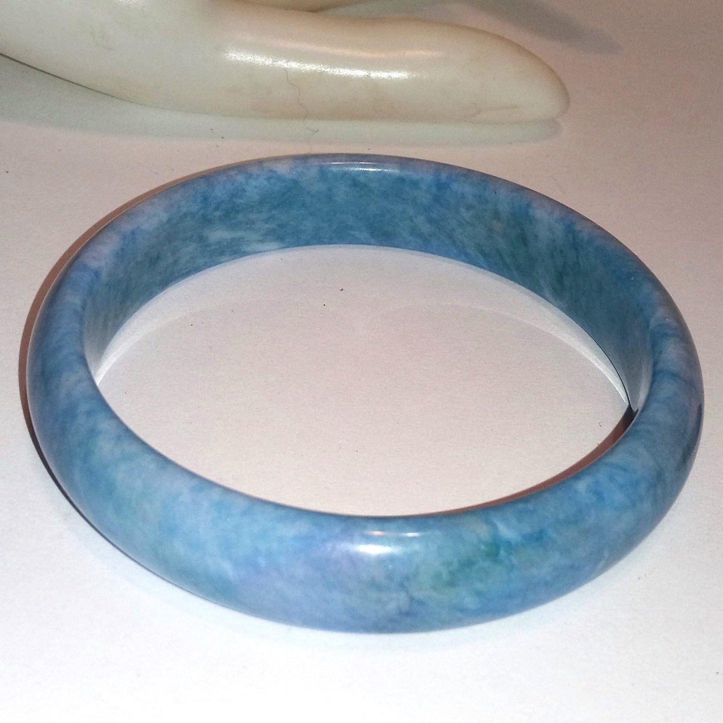 Genuine Blue Jade Bangle Bracelet