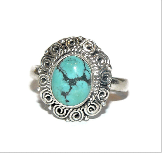 Adjustable Sterling Silver Turquoise Ring