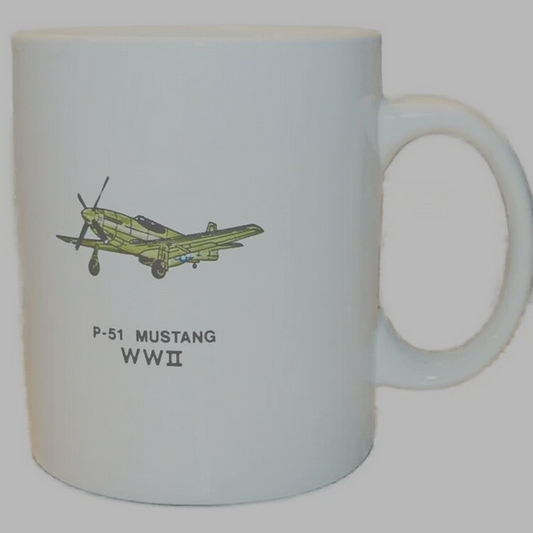 P-51 Mustang WWII- Airplane Coffee Mug