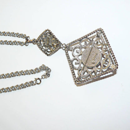 Vintage Sarah Coventry Inca Fire Detachable Brooch Necklace