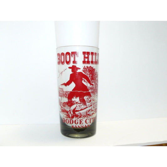 Vintage Drinking Glass Boot Hill Kansas City