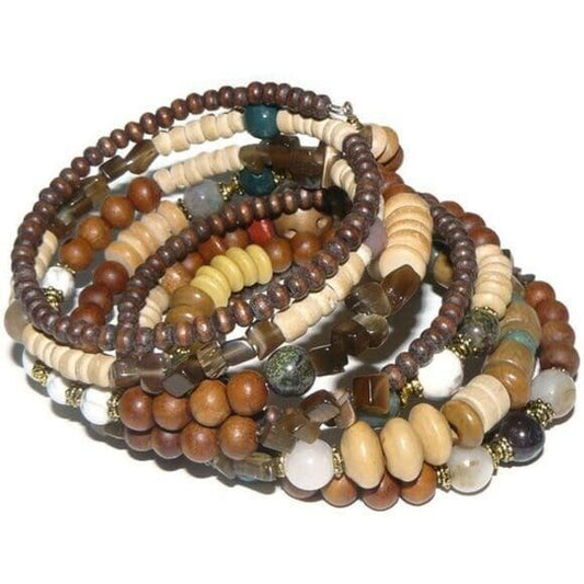 Memory Wire Bracelet 8 Loops, Boho Bracelet