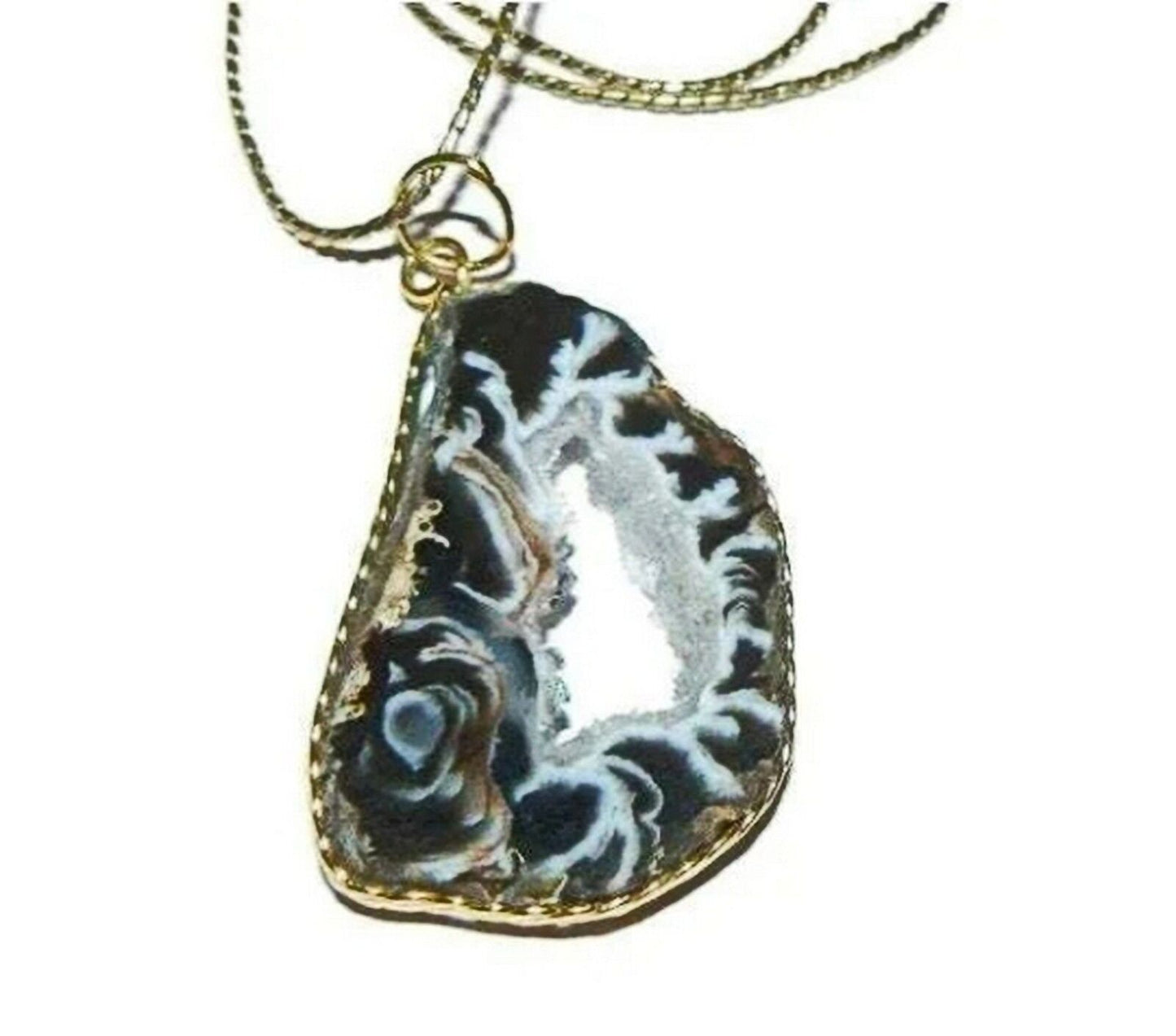 Druzy Slice Geode Necklace, Druzy Geode Pendant- kcgeo111