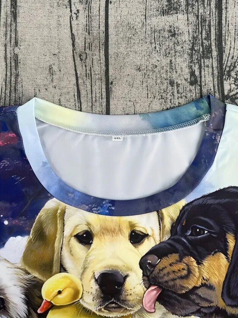 NEW Dog Print T-Shirt. Sizes 1x,4x,5x,6x,7x