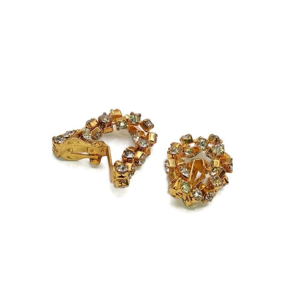 Unique Two Sided Rhinestone Earrings